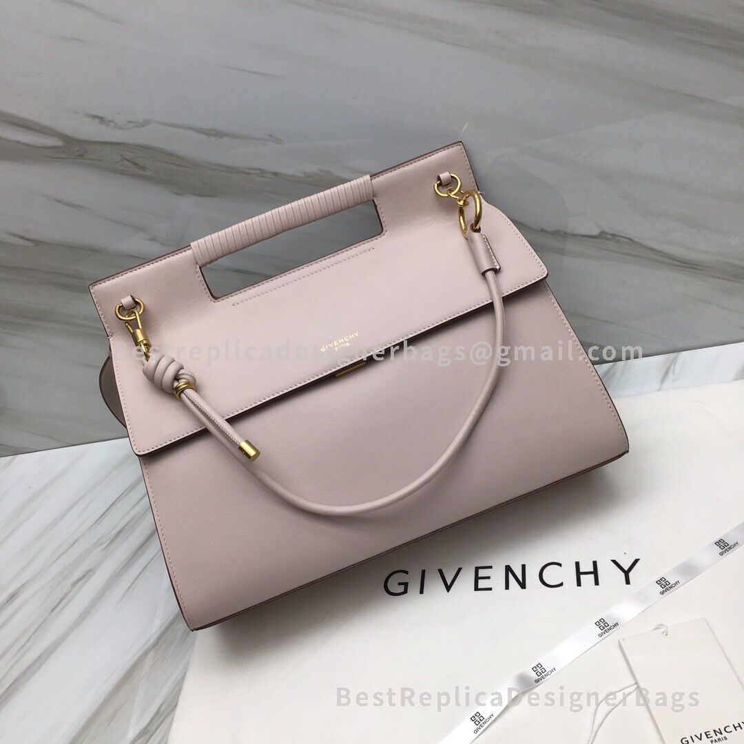 Givenchy Medium Whip Bag With Calfskin Contrasting Details Pink GHW 29931-3